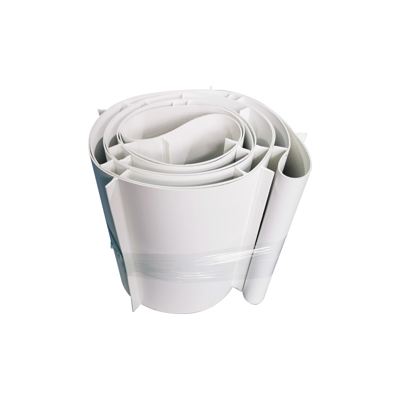 白色PVC PU食品級(jí)輸送帶擋板提升運(yùn)輸帶